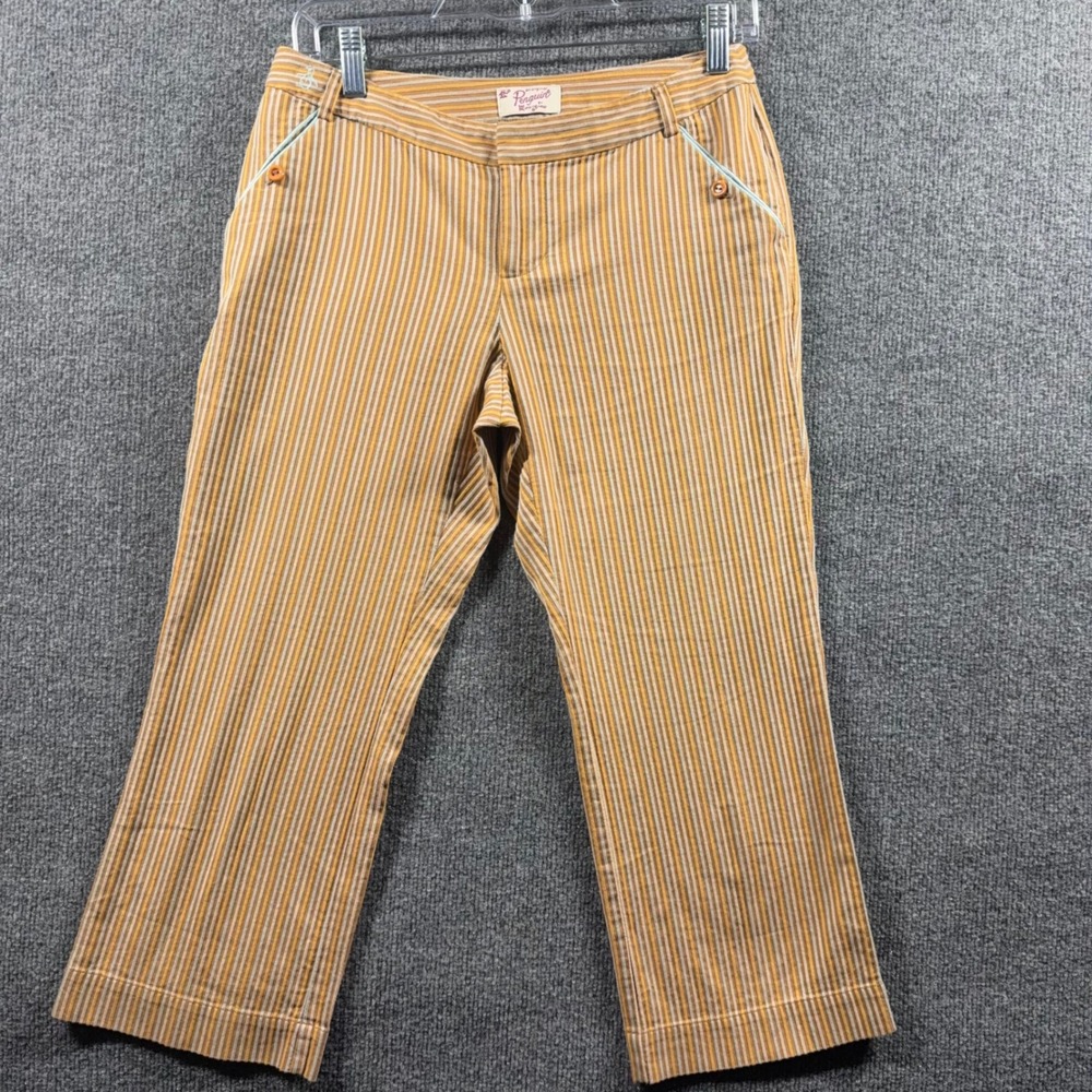 Original Penguin Pants Womens 2 Striped Trousers Straight Leg striped